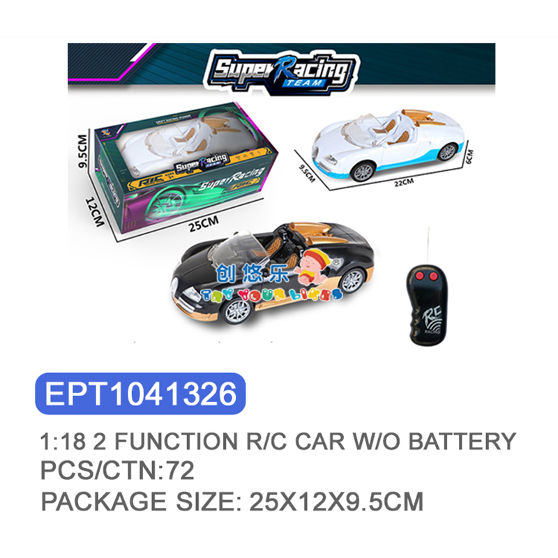 EPT1041326-1:18 Auto Sportiva RC Convertibile a 2 Canali (72 pezzi/scatola)