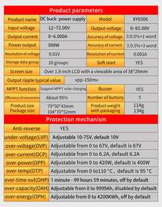 DC Buck Converter Adjustable <strong>Voltage</strong> Regulated Power Supply Step Down Constant <strong>Voltage</strong> Current MPPT Charge Module XY6506 XY6509 - Product Image 5
