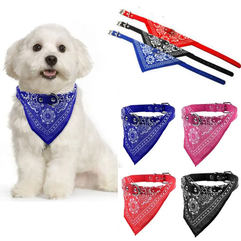 Регулируемые ошейники для собак треугольный шарф бандана ошейники для собак поводки для собак 5 видов цветов симпатичного маленького поводок для собак