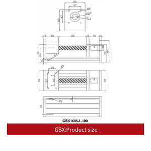 Tornillo de bola de guía lineal SBR y especificación de mesa deslizante del tornillo de plomo 1204/1605/1610 equipado con un motor paso a paso 42/57 - Product Image 3