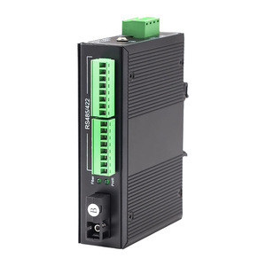工业DIN导轨4-CH 8-CH RS-485 RS-422串行数据到光纤发射器和接收器转换器