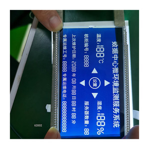 Módulo de control de temperatura, pantalla lcd IIC/I2C, 37 dígitos, 7 segmentos, retroiluminación azul