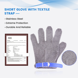 Cut Resistant Stainless Steel Metal Mesh Butcher Chain Mail Glove For Kitchen Cooking, Butcher Meat Cutting Gloves - Product Image 4