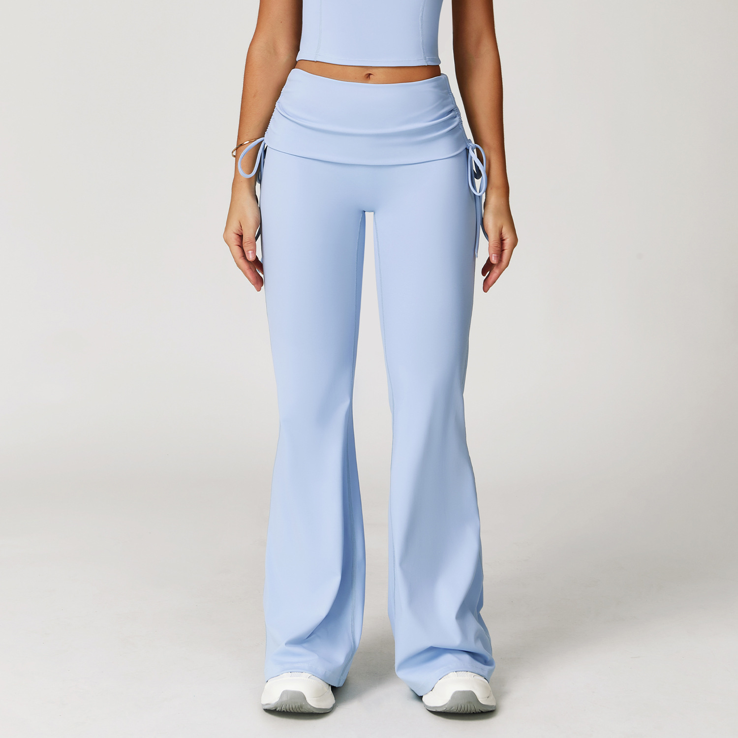 Sky Grey Blue bell-bottoms