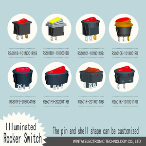 Wintai-tech çin fabrika yeni tel deniz Rocker anahtarları tel koşum ile 12 Volt Rocker anahtarı işıklı geçiş anahtarı kablolama - Product Image 5