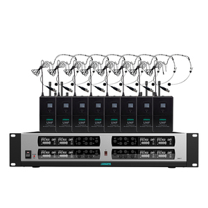 8-канальный PLL истинное разнообразие uhf Беспроводная Конференц-микрофонная система - Product Image 4