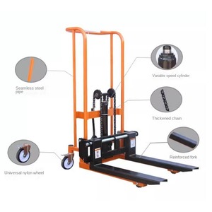 Household Manual Hydraulic Forklift Electric Micro Loading and <strong>Unloading</strong> <strong>Stacking</strong> and Elevating Transport Vehicle - Product Image 6