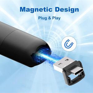 USB-C/USB-A presentatore Wireless telecomando puntatore Laser verde Clicker PowerPoint Google Slide Advancer Smart Board Slide Slideshow nero - Product Image 5