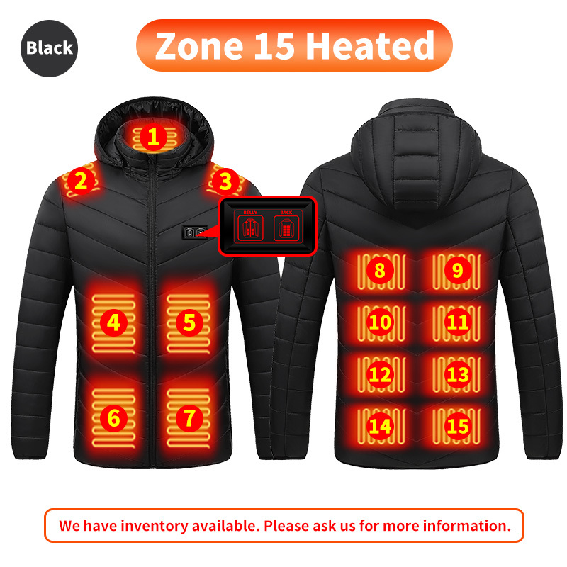 Black 15 zones Heated