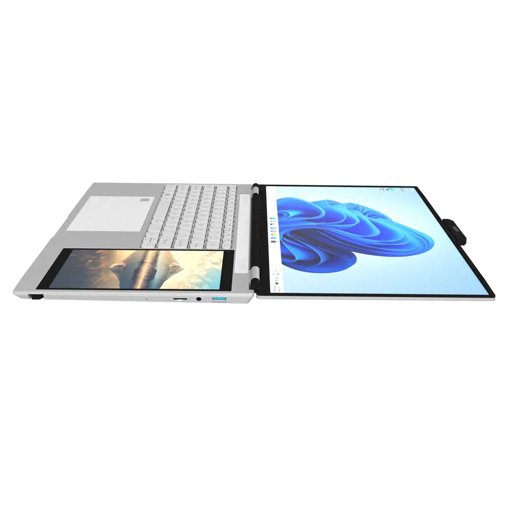 Le migliori vendite 15.6 + 7 pollici Dual Touch Screen Laptop Win 11 Intel Celeron N5105 16GB SSD 512gb computer portatile da gioco