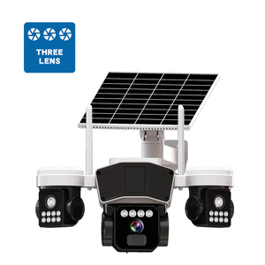 6MP güneş enerjili 4G Sim kart IP güvenlik kamera 3PTZ gece görüş İki yönlü ses pil insan algılama alarmı 3-Lens 3-ekran - Product Image 6