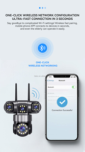 <strong>HI</strong> Easy 4 Lens Camara 16X ZOOM Bidirectional Voice Dual-light Source Wifi 360PIR Humanoid Tracking Wireless Network <strong>Camera</strong> - Product Image 6