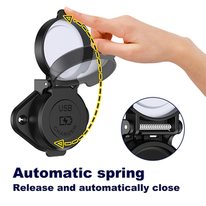 Nhà máy không thấm nước 81W kép cổng 12V 24V Xe Buýt <span class=keywords><strong>USB</strong></span> Một QC3.0 36W Loại C PD 45W nhanh chóng sạc xe hơi ổ cắm - Product Image 3