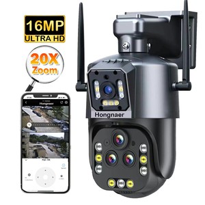 Yeni varış 16MP 4 lensler 20X Zoom ev kullanımı kablosuz WiFi ağ PTZ IP kamera IPC360 ev açık WiFi güvenlik güvenlik kamerası - Product Image 1