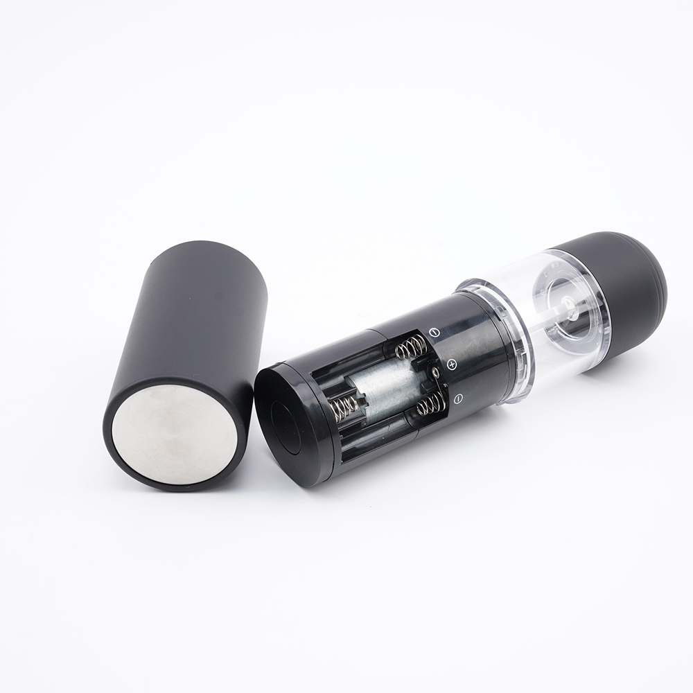 electric gravity pepper grinder salt mill with white adjuster