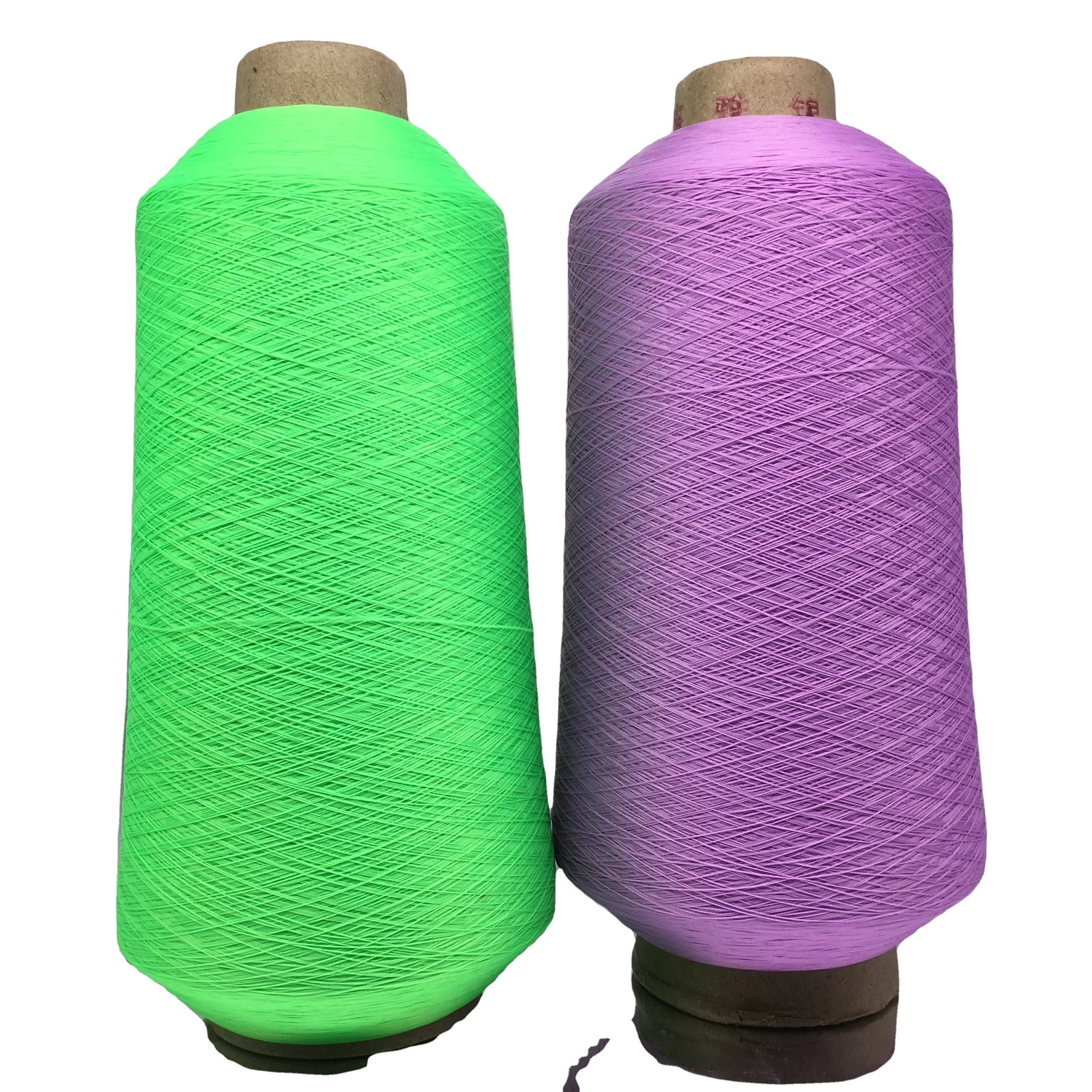 Filamento mercerizado para tejer, hilo elástico 70D/40D, teñido para coser nailon de alta elasticidad DTY 100% nailon, PA66