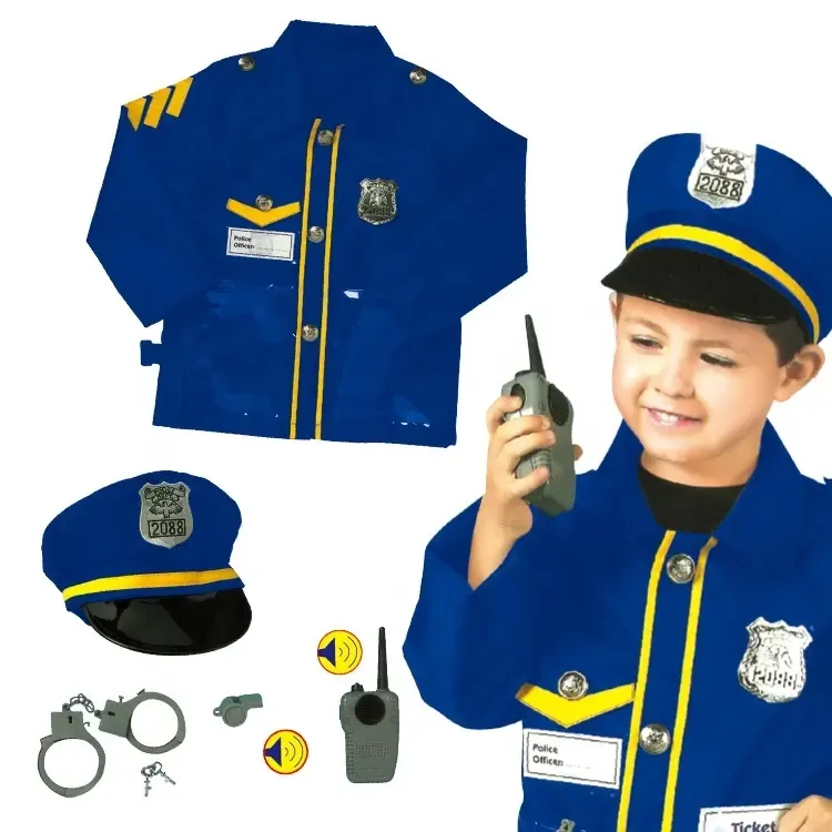 Bambini Cosplay carriera vestire ragazzi finta gioco di ruolo poliziotto Costume con polsino cappello