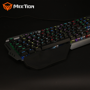 MeeTion MK20 RGB彩虹多媒体金属快速响应机械键盘，带舒适的硅胶扶手 - Product Image 3
