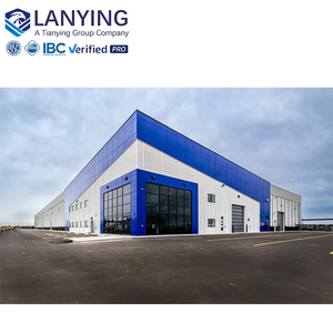 ورشة عمل حديثة مسبقة الصنع من الهياكل الفولاذية مع تصميم مجاني، مستودع، صالة عرض سيارات 4S مع شهادة ISO9001 - Product Image 5