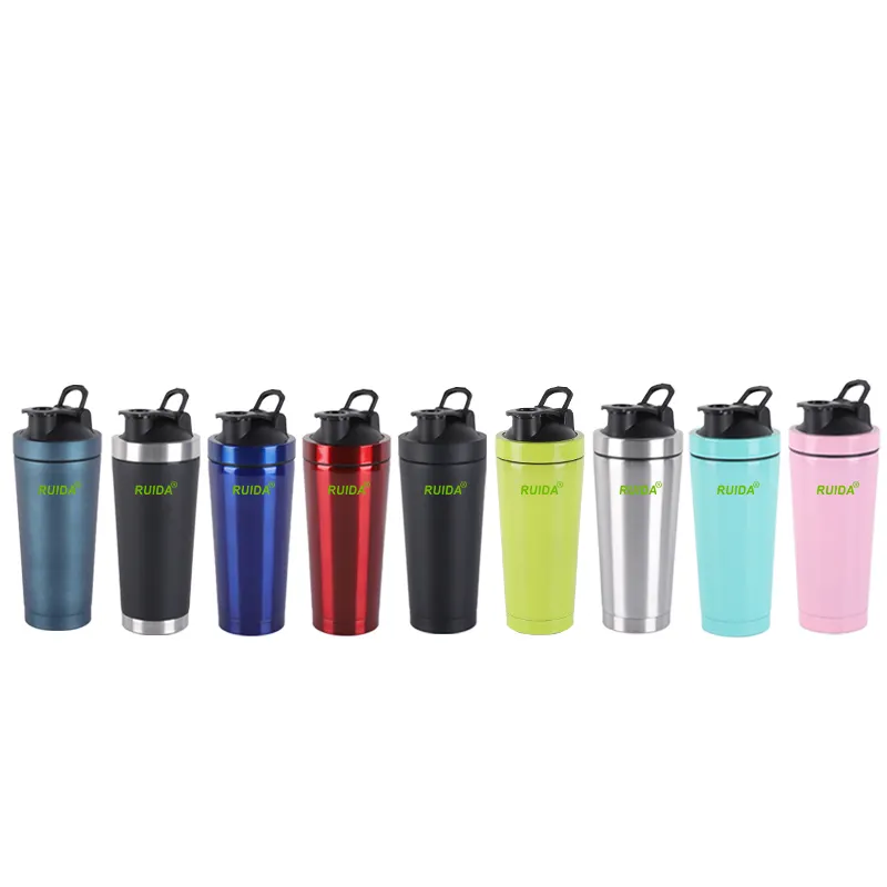 En gros SANS BPA musculation shaker en acier inoxydable à Double paroi de bouteille d'eau Sport bouteille