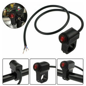 Alüminyum alaşım 2-Wire siyah işık su geçirmez motosiklet gidonu far ON/OFF anahtarı için Scooter ATV motosiklet aksesuarları - Product Image 6
