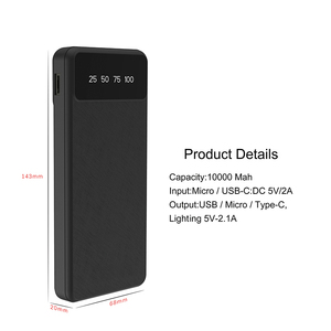 New <strong>Design</strong> 10000mAh Power Bank High Capacity Portable Charger with 4 in 1 Build in Cable Dual <strong>Input</strong> &amp; Output for Mobile Phone