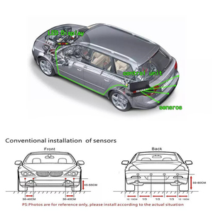 Car <strong>Reverse</strong> Parking <strong>Sensor</strong> <strong>Wireless</strong> Car Parking Assist <strong>System</strong> Auto Rear Reversing Radar Ultrasonic LED Kit 4 <strong>Sensors</strong> - Product Image 3