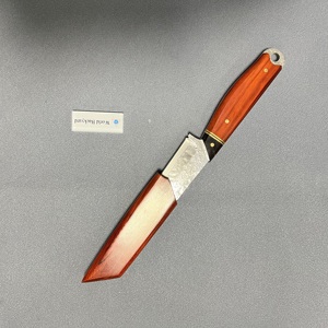 عشب مزدوج أعلى إيفا حلقة تغليف هدايا Shinning على مقبض خشب نقي غمد كامل تانتو سكين نصل ثابت - Product Image 2