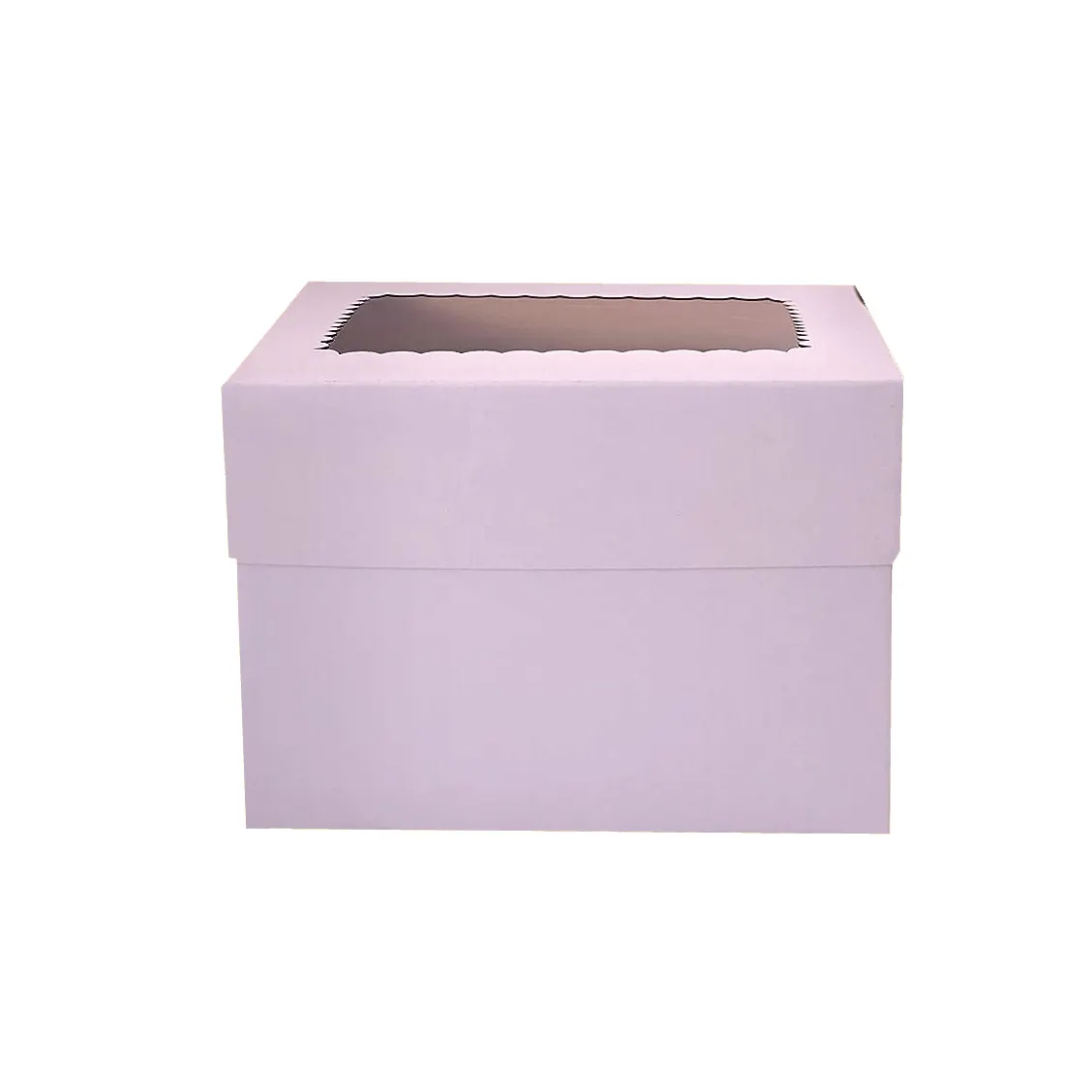 Formato personalizzato stampa delicata take away candy Cream cake Muffin paper Container kraft packaging paper box con finestra in pvc