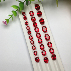 Il laboratorio ha creato il rubino coltivato in laboratorio con pietre preziose di forma ovale 5x7mm-9x 11mm OEM/ODM sintetico prezzo rubino Per carato