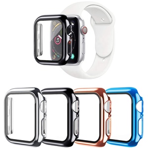 Sıcak satış Anti scratch elektrolizle apple için krom çerçeve lüks İzle koruyucu kılıf izle 10 9 8 7 42/44mm kılıf kapak serisi - Product Image 2