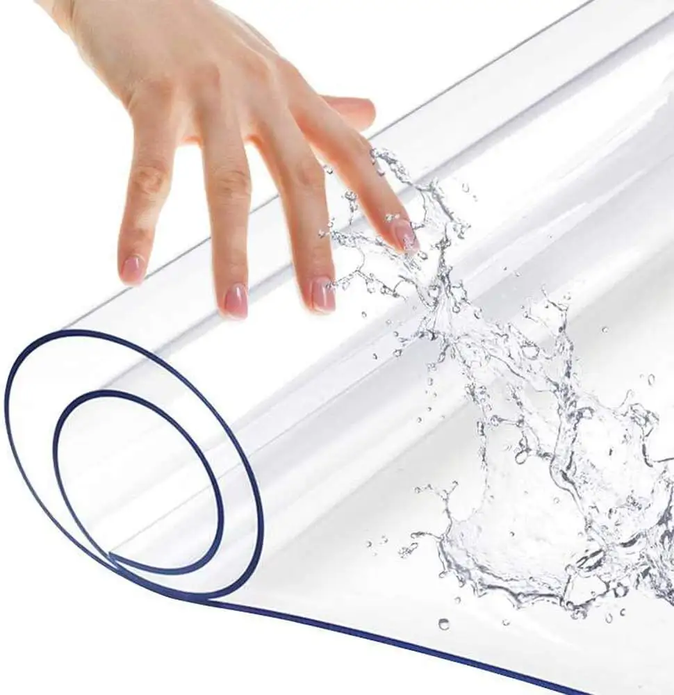 Factory Direct Sale transparent cover cloth super clear pvc table protector plastic pvc frost flexible film