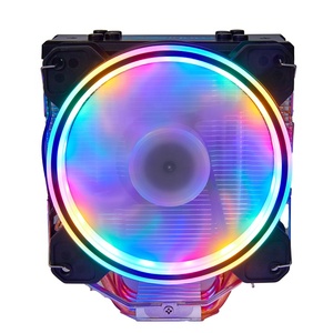 東莞カスタム4ヒートパイプ空気コンピュータヒートシンクLGA 1155 I3 I5 CPUクーラーRGB LED冷却ファン12Vラジエータープラスチック材料 - Product Image 5