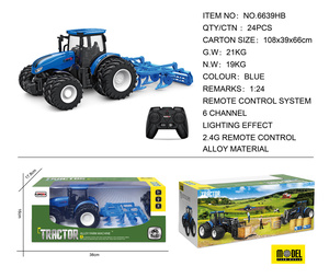 Yüksek standart CH 2.4G 1/24 Land tesviye kamyon modeli Diecast traktör RC tarla makinesi çocuklar için - Product Image 3