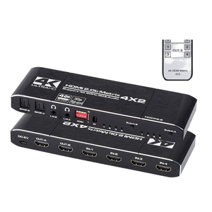 2.0矩阵4K 60Hz/30Hz HDMI兼容矩阵4x2开关分离器HDCP 2.2 4x2 sicther与音频HDTV PS4 - Product Image 2