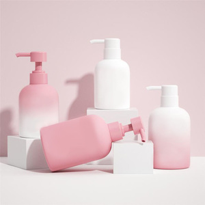 PET <span class=keywords><strong>ump</strong></span> losyon şişesi duş şampuanı jel losyon pompa şişesi 300-600ml işlenebilir basın yüz temizleyici el dezenfektanı şişesi