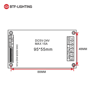 Professionale produttore di 3 canali led dmx 512 decoder per la striscia del led