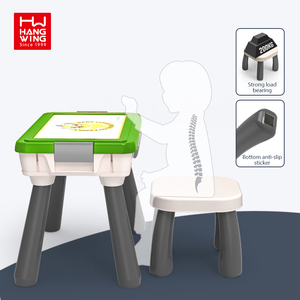 Standard Workbench Toy Tool Play Set Construction Work Shop <strong>Multi</strong> <strong>Functional</strong> Drawing Board Learning <strong>Game</strong> <strong>Table</strong> and Chair Toy - Product Image 4