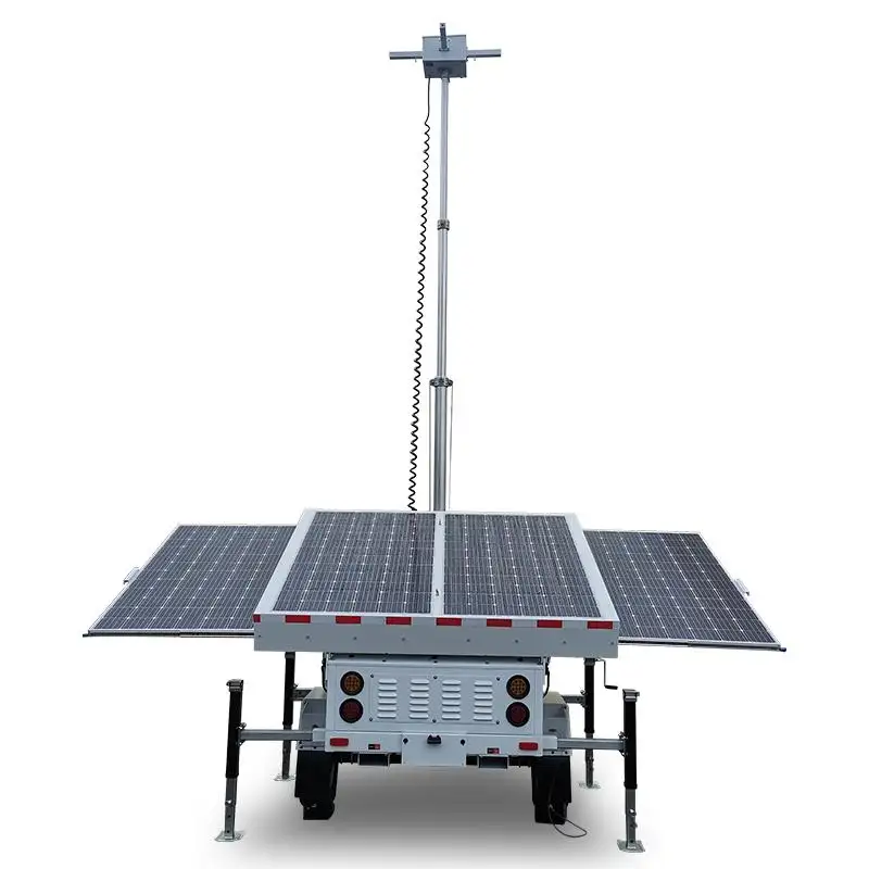 Surveillance solar trailer mobile solar surveillance generator mobile cctv trailer
