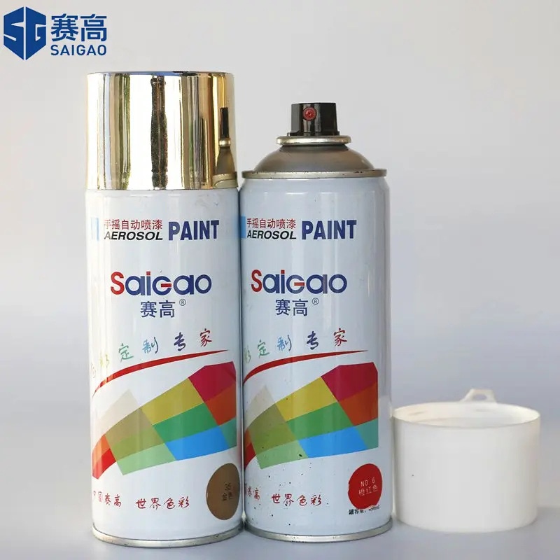 Pintura en aerosol de efecto cromado dorado acrílico de alta calidad de alto rendimiento