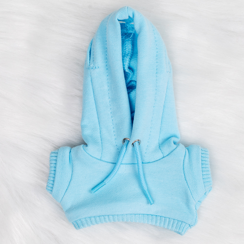 sky blue hole hooded sweatshirt