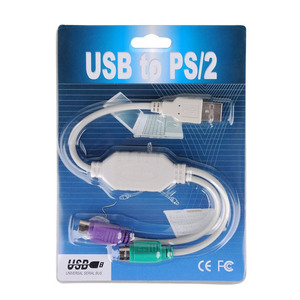 USB至PS2 PS/2鼠标和键盘转换器电缆USB 2.0公至PS2线Y分离器适配器，用于计算机桌面 - Product Image 6