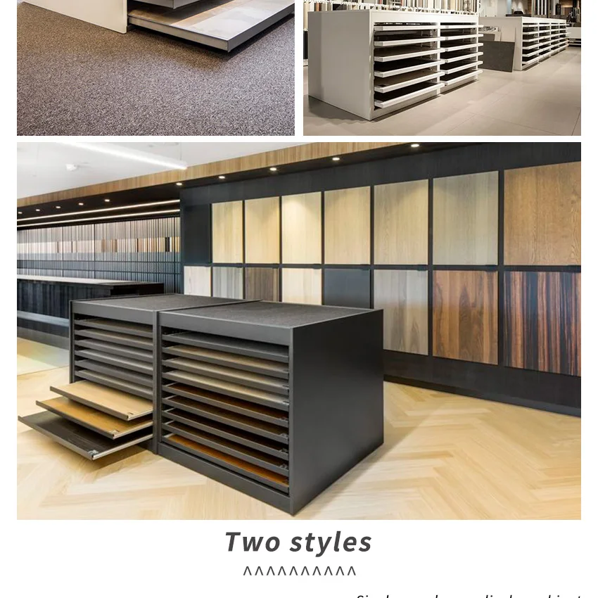 Heavy Duty Showroom Exhibition Factory Marble Displays Rack Sample Slab Drawer Display Stand Granite Stone Tile Cabinet Displays