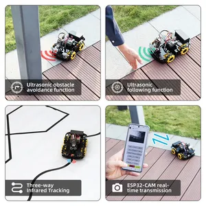 TSCINBUNY ESP32 Nocken starter roboter für Arduino Programmier bare Hindernis vermeidung Tracking Smart Camera Robot Educational Robot Kit