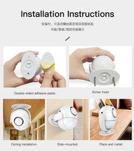 KERUI Tuya <strong>Wifi</strong> PIR <strong>Motion</strong> <strong>Sensor</strong> Smart <strong>Wifi</strong> Human Presence <strong>Motion</strong> <strong>Sensor</strong> <strong>With</strong> Remote Control - Product Image 2