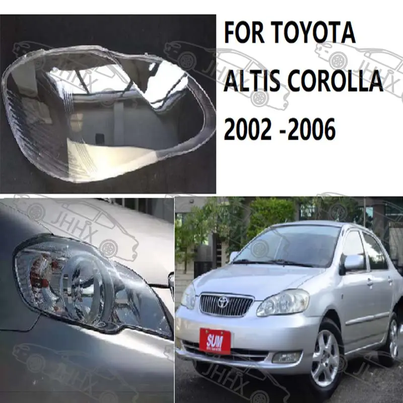 Xe Đèn pha ống kính bìa cho Toyota Corolla Altis 2002 2003 2004 2005 2006 xe đèn pha thay thế tự động vỏ xe đèn pha COV