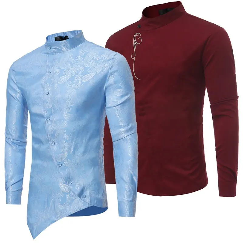 Camisa africana bordada e elegante, camisa afro para homens, top, paquistanês, roupas kurta, roupa indiana