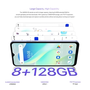 スマート携帯電話UMIDIGI G5 8GB + 128GB顔IDと側面指紋認証6.6インチ4G Android 13