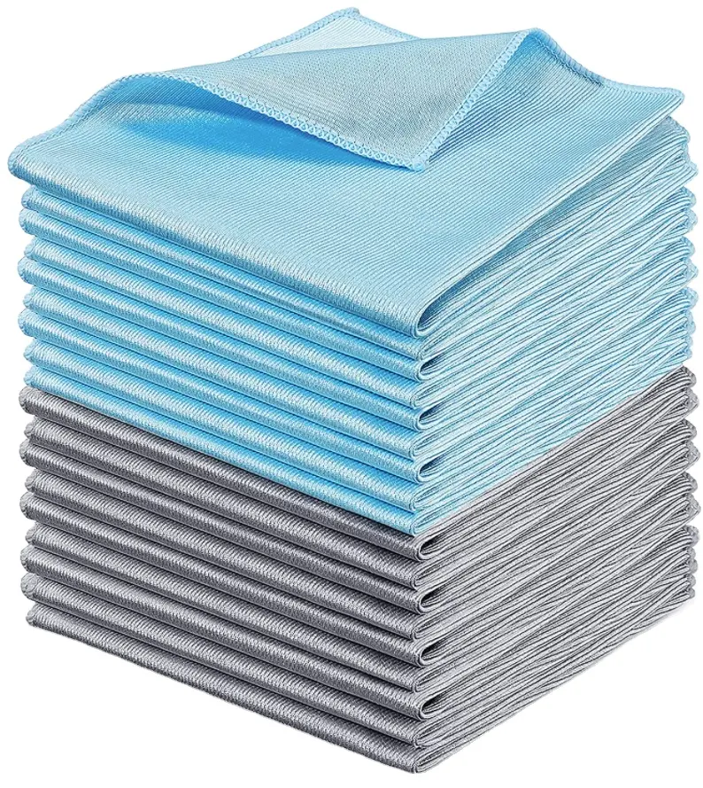 Asciugamano per la pulizia del vetro della finestra in microfibra all'ingrosso della fabbrica asciugamano per l'asciugatura in microfibra più venduto