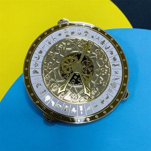 Tasarım dönebilir büyük emaye şapka pimleri rozetleri yuvarlak düğme iplik Pin altın Metal şapka pimleri özel takımyıldızı Metal rozeti - Product Image 2